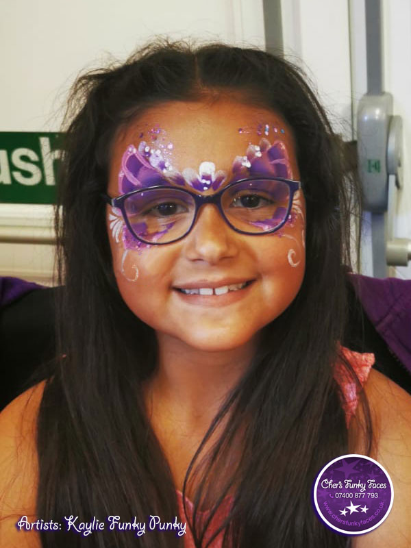 Butterfly  Face Paint by Kaylie Funky Punky Cher's Funky Faces